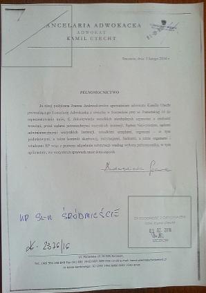 Czy adwokat Kamil Utecht ze Szczecina spreparował dokument? Razem z Joanną Andruszkiewicz, która wątpliwymi dowodami niszczy w sądach szczecińską rodzinę? Patriot24.net wezwał wczoraj policję do kancelarii adwokackiej a teraz domaga się skazania obojga!
