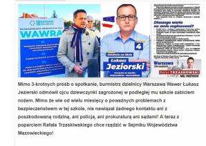 [VIDEO] 15-latek zasztyletowany w szkole w warszawskiej dzielnicy Wawer! Patriot24 od 2 lat alarmował o zagrożeniu w tej dzielnicy, ale prokuratura, sędzia Małgorzata Orzech-Placek i burmistrz dzielnicy Łukasz Jeziorski sprawy zagrożeń nożami zatuszowali!