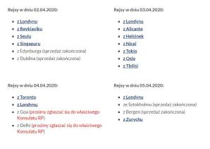 Polacy z Peru, Meksyku i Singapuru już w Ojczyźnie. Kolejne zaplanowane LOT-y m.in. z Australii, Argentyny, Japonii i Indii
