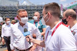 Prezydent kibicował olimpijczykom w Japonii