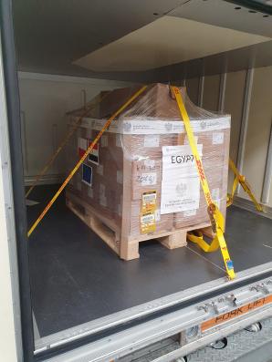 Przekazanie szczepionek dla Egiptu. Wcześniej szczepionki były przekazane m.in. do Wietnamu, Tajwanu, Uzbekistanu, Ukrainy, Australii i Norwegii