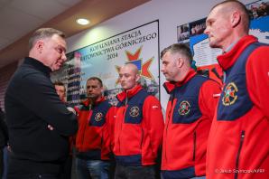 [VIDEO] Kopalnia Węgla Kamiennego Pniówek. Wypowiedź Prezydenta Andrzeja Dudy