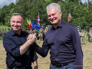 [VIDEO] Wizyta Prezydentów Polski i Litwy na przesmyku suwalskim