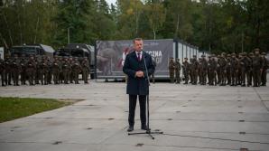  [VIDEO] Szef MON spotkał się w Warszawie z żołnierzami 18. Stołecznej Brygady Obrony Terytorialnej, powracającymi ze służby na granicy Polski z Białorusią