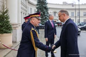 [VIDEO] Prezydent Andrzej Duda i obchody 105. rocznicy powołania Straży Ochrony Kolei