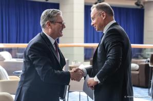 Spotkanie Prezydenta RP Andrzeja Dudy z Premierem Wielkiej Brytanii w Waszyngtonie