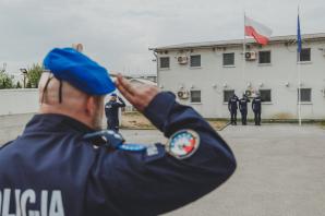 Uroczysty apel w JSPP w Kosowie z okazji 105. rocznicy powołania w Polsce Policji Państwowej