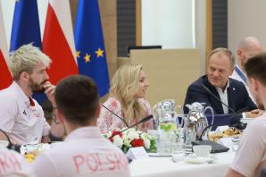 [VIDEO] Premier Donald Tusk pogratulował sukcesów polskim olimpijczykom