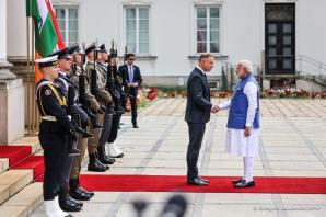 [VIDEO] Spotkanie Prezydenta z Premierem Indii. Pierwsze od 45 lat