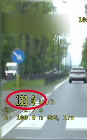 [VIDEO] Policyjna kontrola prędkośći … ciąg dalszy.