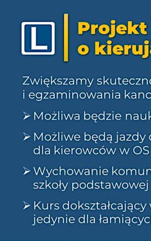 Zwiększamy skuteczność systemu szkolenia i egzaminowania kandydatów na kierowców