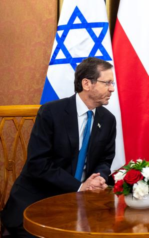 Premier Mateusz Morawiecki spotkał się z prezydentem Państwa Izrael Izaakiem Herzogiem