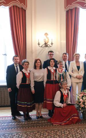 Koło Gospodyń Wiejskich w Występach, z wizytą u Pierwszej Damy