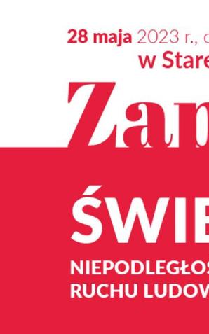 Zaproszenie na Święto Niepodległościowego Ruchu Ludowego