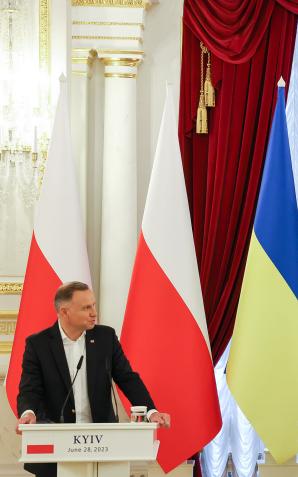 [VIDEO] W stolicy Ukrainy w ramach Trójkąta Lubelskiego spotkali się Prezydenci Polski, Ukrainy i Litwy