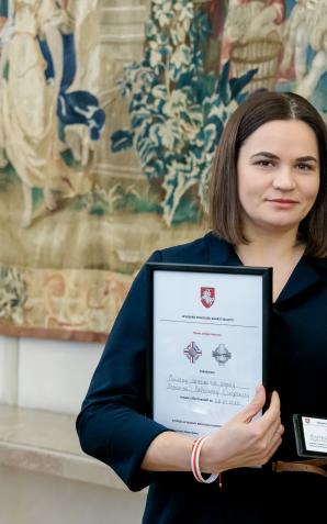 Spotkanie Ministra Spraw Zagranicznych z liderką białoruskiej opozycji demokratycznej Swiatłaną Cichanouską