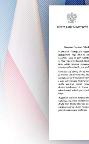 List Premiera Donalda Tuska z życzeniami dla członków korpusu Służby Cywilnej