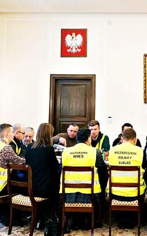 Marszałek Sejmu spotkał się z protestującymi rolnikami