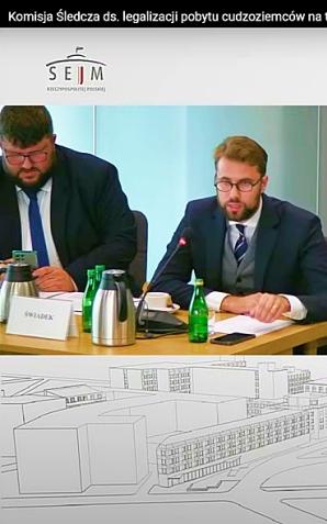 Komisja Śledcza ds. legalizacji pobytu cudzoziemców na terytorium RP. Konfrontacja świadków: Mateusza Pali, Jakuba Osajdy, Szefa Gabinetu Politycznego MSZ Zbigniewa Raua