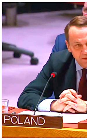 [VIDEO] Wystąpienie ministra spraw zagranicznych Radosława Sikorskiego na Radzie Bezpieczeństwa ONZ