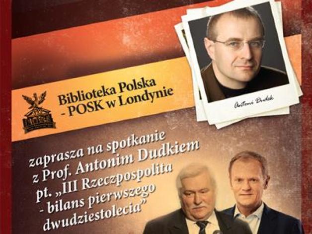 Spotkanie autorskie w Londynie - prof. Antoni Dudek