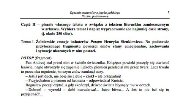 Matura 2014: Egzamin podstawowy język polski. Czy 