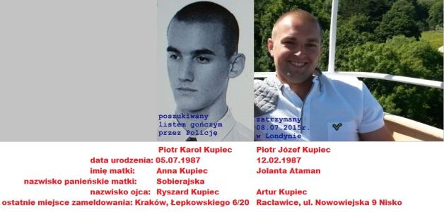 Rutkowski: Skandaliczny błąd Policji brytyjskiej. Zatrzymany Piotr Kupiec to nie ten Piotr Kupiec