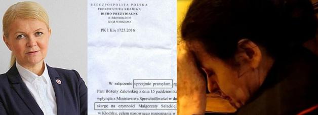Uprzejmie kontroluję. Czyli jak Prokuratura Krajowa traktuje skargę na śpiącą prokurator z Kłodzka Małgorzatę Sałacką, która skandalicznie zaniedbała czynności przygotowawcze. A potem skutecznie postarała się o skazanie biznesmenki z Kłodzka!
