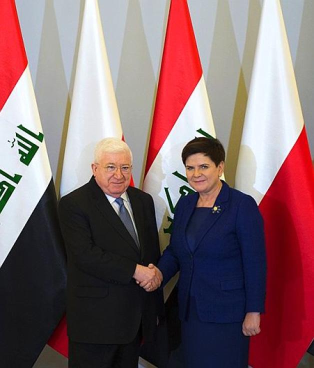 [VIDEO] O gospodarce o pomocy humanitarnej premier Beata Szydło z prezydentem Iraku