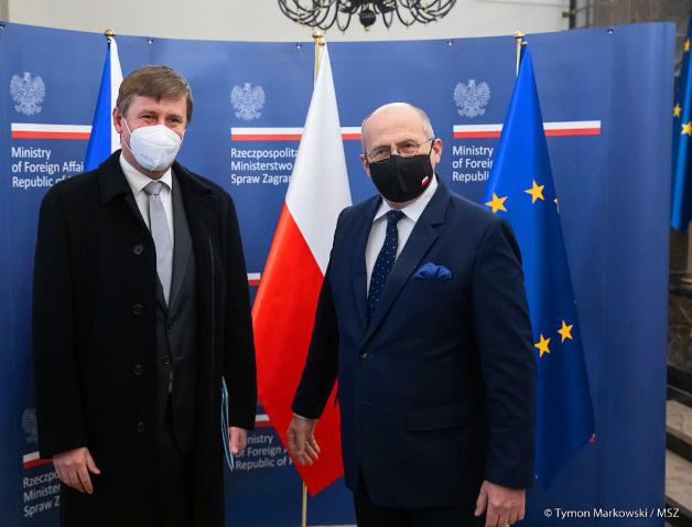 [VIDEO] M.in. o Ukrainie, Białorusi i Rosji Minister Zbigniew Rau z ministrem spraw zagranicznych Republiki Czeskiej Tomašem Petříčkiem