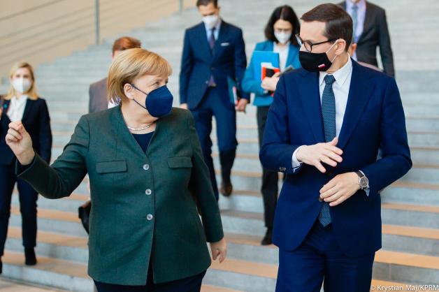 [VIDEO] Premier Morawiecki po spotkaniu z kanclerz Merkel: solidarność Unii Europejskiej jest bardzo ważna wobec sytuacji na polsko-białoruskiej granicy