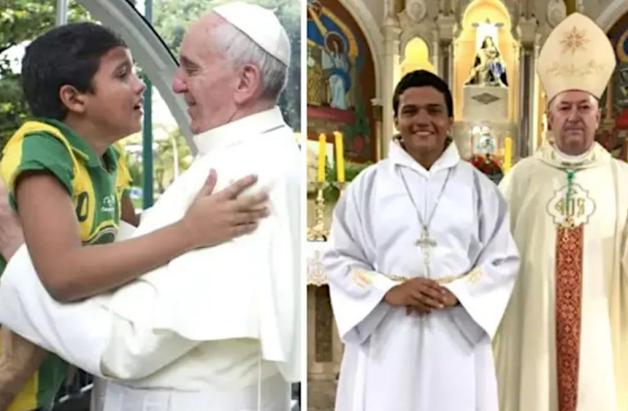 [VIDEO] Podczas spotkania z papieżem chłopiec z Rio powiedział mu, że chce być księdzem. Dziś Nathan zaczyna życie zakonne