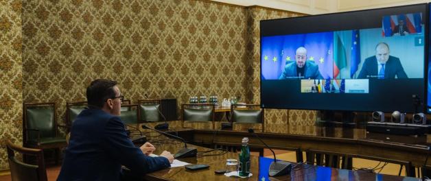 Wideokonferencja przed nadzwyczajnym posiedzeniem Rady Europejskiej w Brukseli