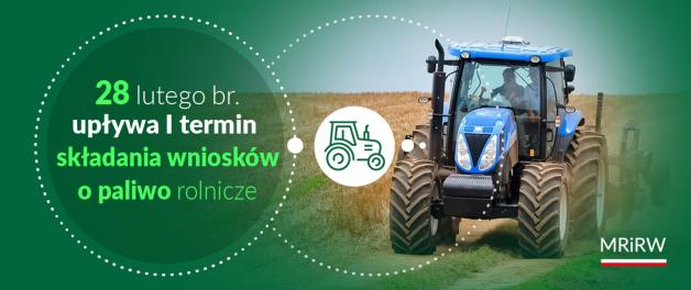 Wnioski o zwrot akcyzy za paliwo rolnicze – upływa pierwszy termin