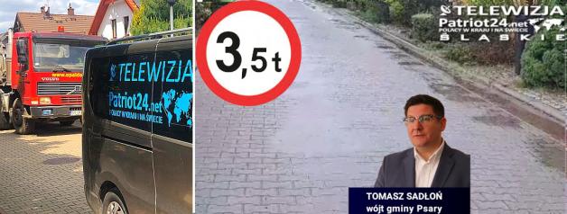 [VIDEO] Ekspertyza potwierdziła racje mieszkańców ul. Topolowej w gminie Psary nagłośnione przez naszą stację Telewizja.Patriot24.net. Drogą mogą poruszać się samochody o tonażu do 3,5 tony