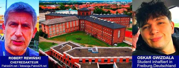 [VIDEO] Der polnische Student Oskar Gwizdała hinter Gittern der Haftanstalt in Freiburg. Und sein krimineller Boss nicht! Demonstration mit Beteiligung von Familien anderer inhaftierter Polen am Freitag um 11:00 Uhr vor der Deutschen Botschaft in Warschau