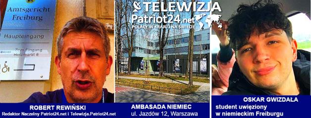 [VIDEO] Dlaczego Sąd Rejonowy w niemieckim Freiburgu i szefowie aresztu nie odpowiadają na dziennikarskie pytania w sprawie dot. uwięzionego studenta? Demonstracja dziś o godz. 11:00 przed Ambasadą Niemiec Warszawie!