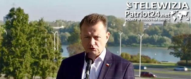 [VIDEO] Minister M. Błaszczak: linia obrony Polski jest i będzie na Bugu