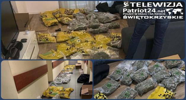 [VIDEO] Policjanci z Kielc zabezpieczyli blisko 70 kilogramów narkotyków o wartości ponad 3 mln złotych