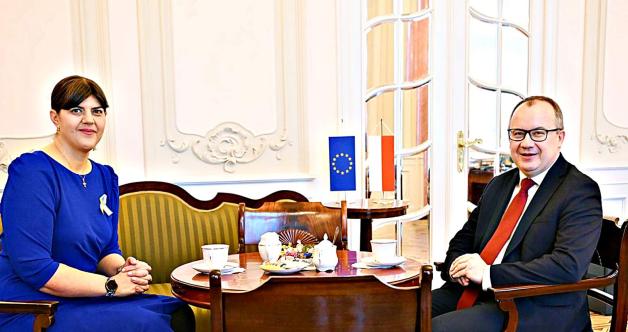 Spotkanie Ministra Sprawiedliwości Adama Bodnara z Europejską Prokurator Generalną Laurą Codruțą Kövesi