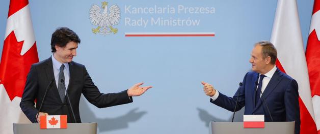 Premier Donald Tusk spotkał się w Warszawie z Premierem Kanady Justinem Trudeau